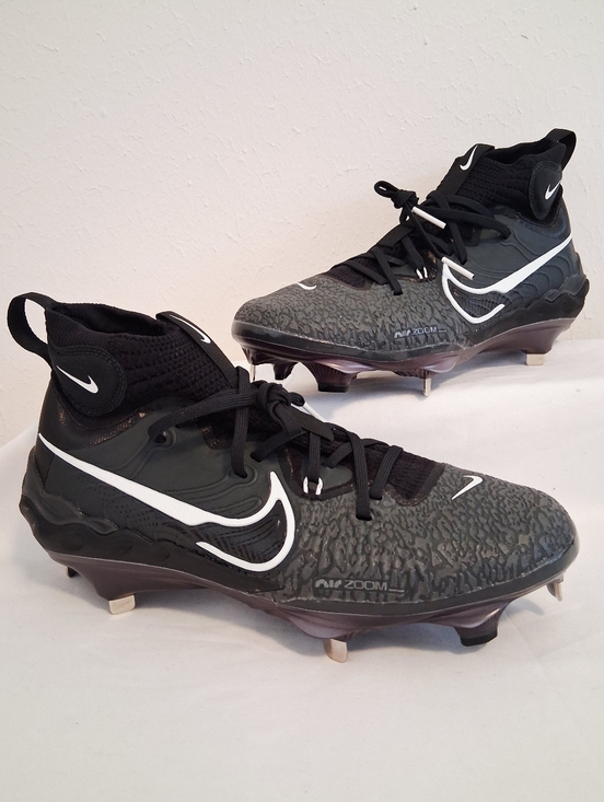 Nike Alpha Huarache NXT Black White Metal Baseball Cleats main image 2